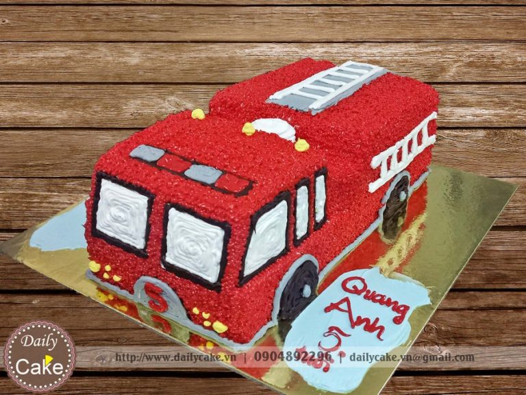 bánh sinh nhật xe cứu hỏa