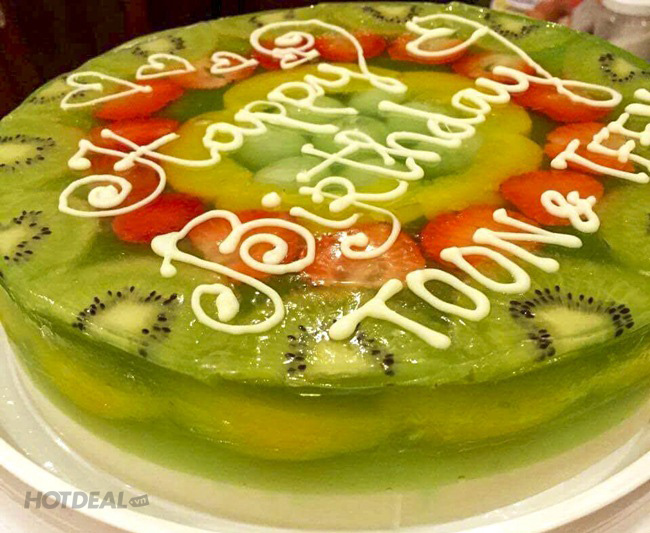 bánh sinh nhật rau câu trái cây