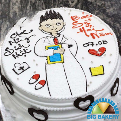 bánh kem sinh nhật bác sĩ