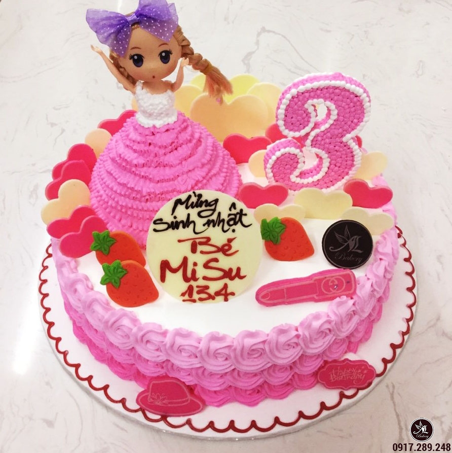bánh kem sinh nhật bé gái