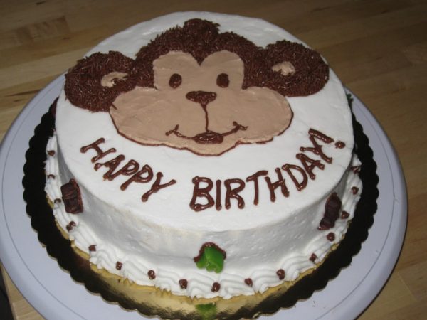 bánh kem sinh nhật có hình con khỉ