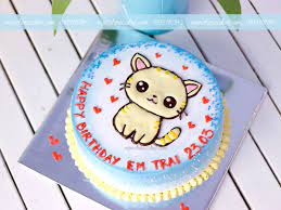 bánh kem sinh nhật có hình con mèo