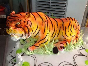Bánh kem hình con hổ dễ thương