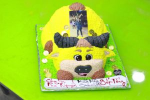 Bánh kem hình con trâu 3d
