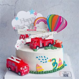 Bánh sinh nhật hình xe công trình